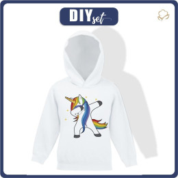 KINDER HOODIE (ALEX) - DABBING EINHORN - Nähset