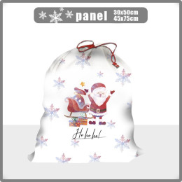 FRÖHLICHER WEIHNACHTSMANN / ho ho ho (WEIHNACHTSFREUNDE) - Baumwoll Webware Panel / Größe nach Wahl