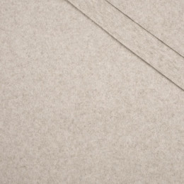 50cm Melange Beige - Zweiseitiger Pulli-Stricktoff, angeraut