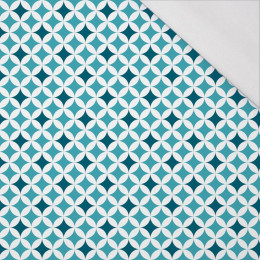 ROSETTEN / hellblau-dunkelblau - bio single jerset mit Elastan  Sommersweat