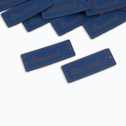 Einzelsück Label - Nähnadel 1,5x4 cm - dunkelblau