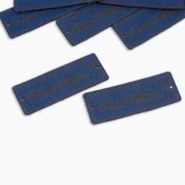 Hand Made Label - Nähnadel 1,5x4 cm -  dunkelblau