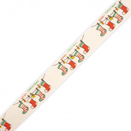 Baumwollband Weihnachtssocken -15 mm