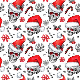 WEIHNACHTSSCHÄDEL - Baumwoll Webware