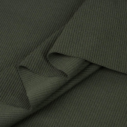 Strickware gerippt - DUNKLE OLIVE (D-50) 