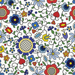 KASCHUBISCHER FOLKLORE - Baumwoll Webware