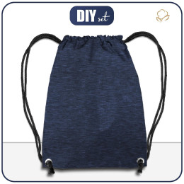 TURNBEUTEL - MELANGE NAVY - klein