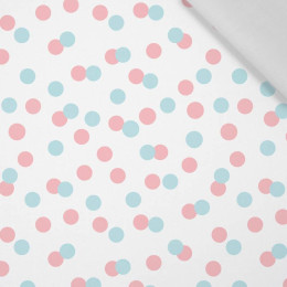 PASTELL-PUNKTE / minze - lachs (PASTELL - HIMMEL) - Baumwoll Webware
