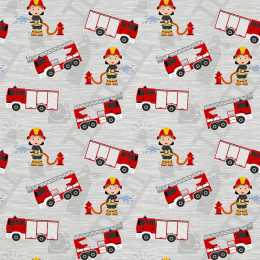 FEUERWEHR / Leiter - Baumwoll Webware