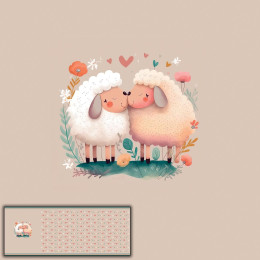 SHEEP IN LOVE - panoramisches Paneel (60cm x 155cm)