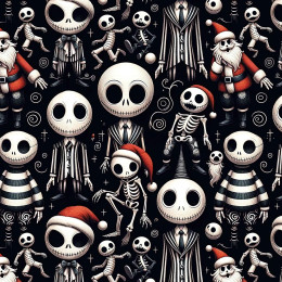 Skelette und Weihnachtsmänner