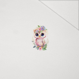 BABY OWL - Paneel (60cm x 50cm) Hydrophober angerauter Wintersweat