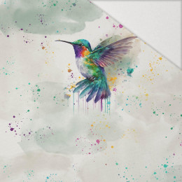 WATERCOLOR HUMMINGBIRD - Paneel (75cm x 80cm) Hydrophober angerauter Wintersweat