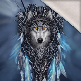 SPIRIT WOLF - Paneel (60cm x 50cm) Wintersweat angeraut mit Elastan ITY