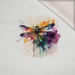 WATERCOLOR DRAGONFLY - Paneel (60cm x 50cm) Wintersweat angeraut mit Elastan ITY