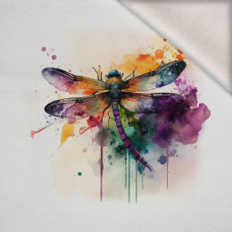 WATERCOLOR DRAGONFLY - Paneel (75cm x 80cm) Wintersweat angeraut mit Elastan ITY