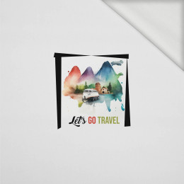 LET'S GO TRAVEL - Paneel (40cm x 40cm) Bio-Sommersweat