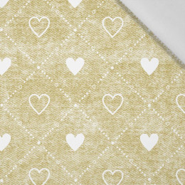 HERZEN UND RAUTEN / vintage look jeans (gold) - Baumwoll Webware