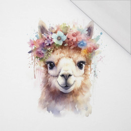 WATERCOLOR LAMA - Paneel (60cm x 50cm) SINGLE JERSEY 