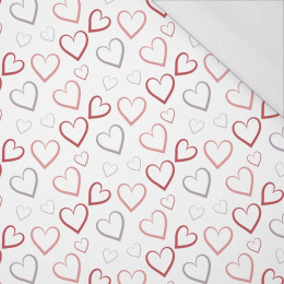 HERZEN (KONTUR) weiß (VALENTINES HERZEN) - bio single jerset mit Elastan Sommersweat