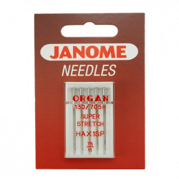 Stretch und Maschenware Nadeln mit Kugelspitze JANOME 5 Stk Set - 75