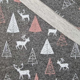 REINDEERS and CHRISTMAS TREES / eco melange - Sommersweat