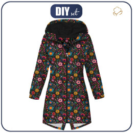DAMENPARKA (ANNA) - FLOWERS 3D m. 9 - Nähset