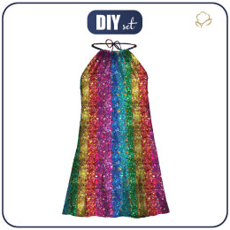 KLEID "DALIA" MINI - HOLOGRAPHIC RAINBOW Ms. 1 - Nähset 