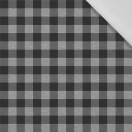 KARO VICHY - MELANGE HELLGRAU - schnelltrocknende Webware