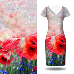 MOHNBLUMEN Ms. 1 - Kleid-Panel krepp