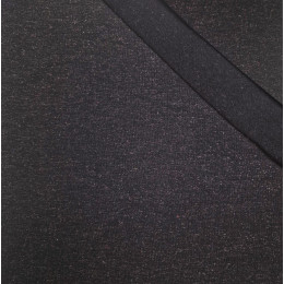 SCHWARZ MIT LUREX-FADEN - Baumwolle Wintersweat angeraut mit Elastan 250g