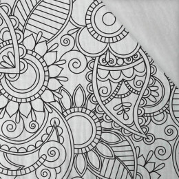 MEHNDI SCHWARZ / weiß - Baumwoll Musselin