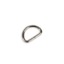 D-ring 25 mm breit, 15mm nickel