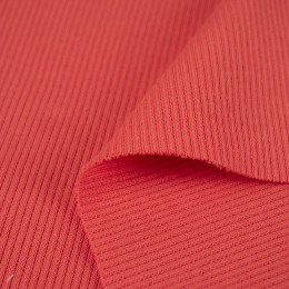 Strickware gerippt - KORALLENROT (D-169) 