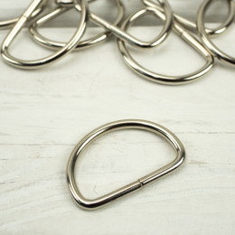 D-ring 30 mm breit, 19 mm nickel