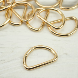 D-ring 25 mm breit, 15mm hoch gold