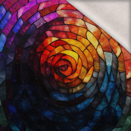 STAINED GLASS WZ.3 - Paneel (75cm x 80cm) Wintersweat angeraut mit Elastan ITY