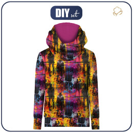 HYDROPHOBER HOODIE UNISEX - STREET GRAFFIT WZ.2 - Nähset