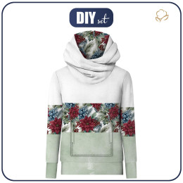 HYDROPHOBER HOODIE UNISEX - WINTER FLOWERS M. 14 - Nähset