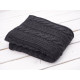 DECKE (ZOPF) L /graphit - gestricktes Paneel
