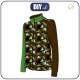 “MAX” KINDER TRAININGSJACKE - UFO UND RAUMSCHIFFE / DREIECKE (ZONE 51) - Funktionsstoff (Maschenstoff) (122/128)