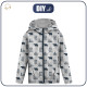KINDERJACKE DINO (ZOE) - BÄREN (Adventure) / hellgrau - Nähset (134/140)
