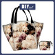 XL Tasche mit Utensilientasche 2 in 1 - WATERCOLOR FLOWERS wz. 4 - Nähset