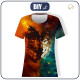 DAMEN SPORT T-SHIRT - WOLF / Galaxis - Nähset - S