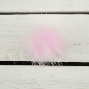 Kunstfell Pompon 6 cm - gedämpftes rosa