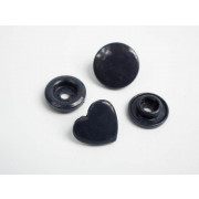 Druckknöpfe KAM Herzen 12 mm navy - 10 Sets