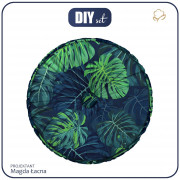 DEKOKISSEN - MONSTERA 2.0 / navy - Nähset