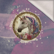 ORNATE UNICORN - Paneel (75cm x 80cm) Wintersweat angeraut mit Elastan ITY