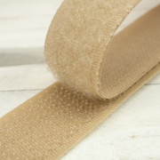 Klettverschluss Breite 20mm weiß, komplett -  beige