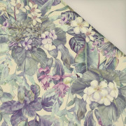 PURPLE FLORAL- Polster- Velours